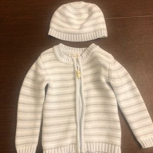 Barneys New York Baby Matching Sweater & Hat